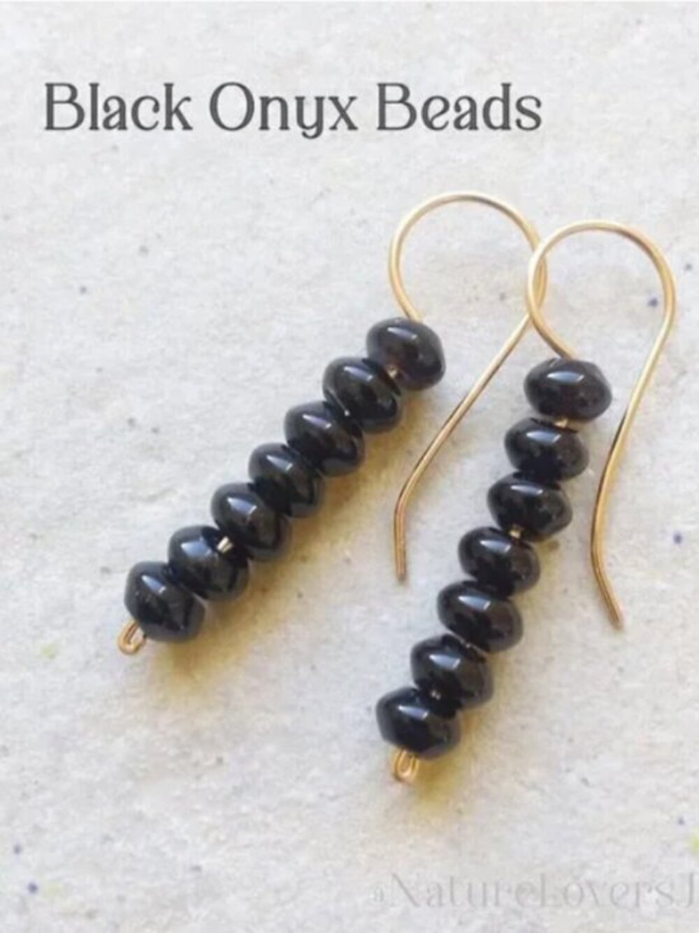 Handmade Black Onyx Stick Earrings! Lightweight Chic Danglers Glam Evening Goth